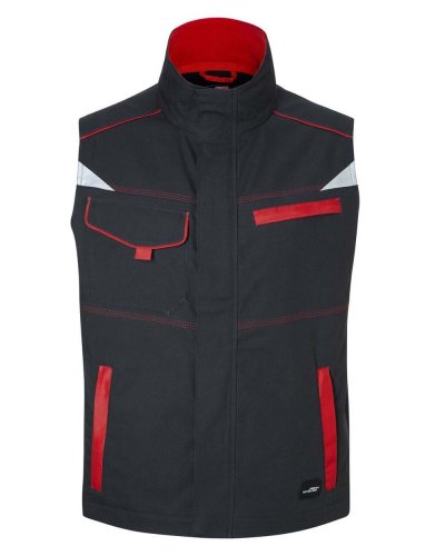 Workwear Vest - Color Carbon/Red