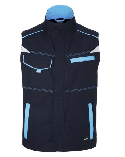 Workwear Vest - Color Navy/Turquoise