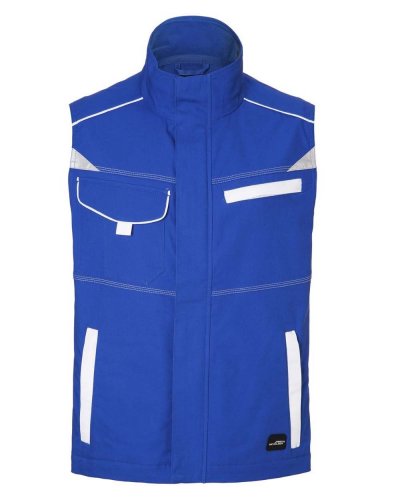 Workwear Vest - Color Royal/White