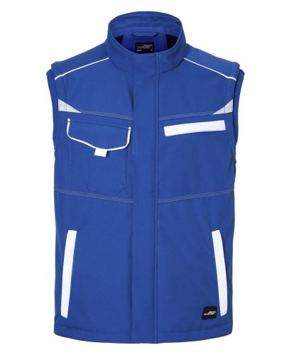 Workwear Softshell Vest - Color Royal/White