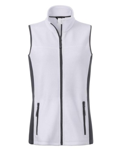 Gilet da lavoro fleece vest donna White/Carbon