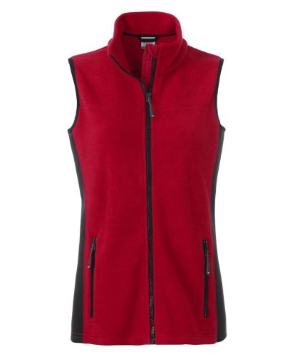 Gilet da lavoro fleece vest donna Red/Black