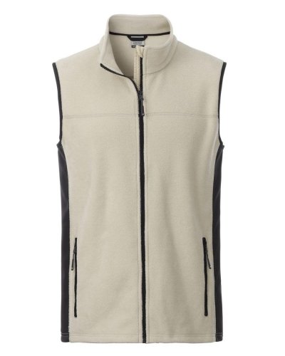 Men's Workwear Fleece Vest - Strong Stone/Black