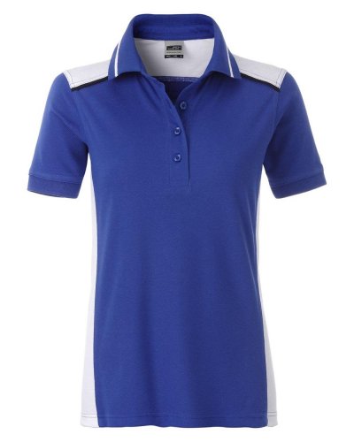 Polo da lavoro Level 2 Donna - James & Nicholson Royal/White