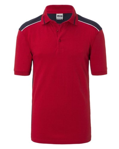 Polo da lavoro Level 2 - Uomo - James & Nicholson Red/Navy