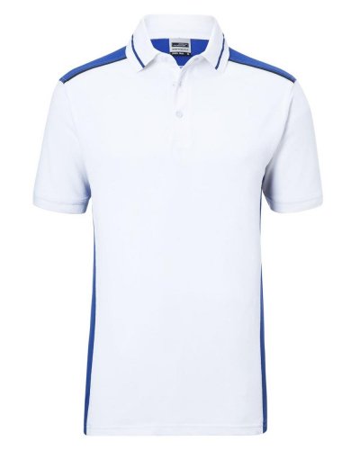 Polo da lavoro Level 2 - Uomo - James & Nicholson White/Royal