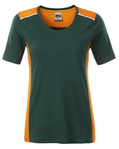 T-shirt da lavoro level 2 donna Dark-Green/Orange