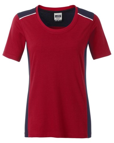 T-shirt da lavoro level 2 donna Red/Navy