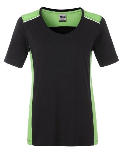 T-shirt da lavoro level 2 donna Black/Lime Green