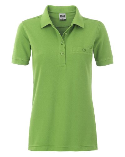 Polo manica corta da lavoro Pocket Donna Lime Green
