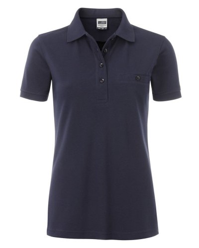 Polo manica corta da lavoro Pocket Donna Navy