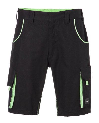 Workwear Bermudas - Color Black/Lime Green