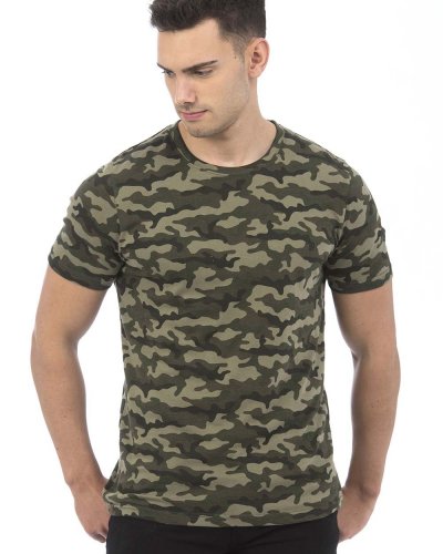 T-shirt Camo T uomo Green camo