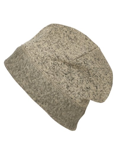 Knitted Fleece Workwear Beanie - Strong Stone-melange/Black