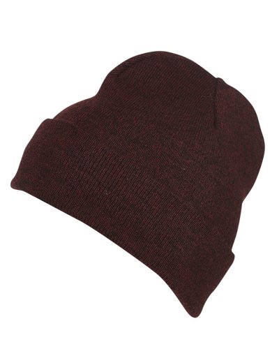 Melange Beanie Dark-red-melange