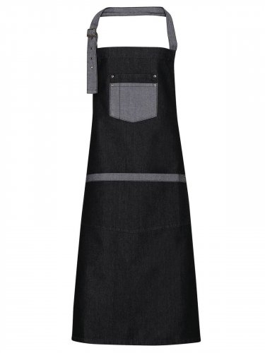 Domain Contrast Denim Bib Apron