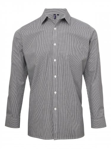 Men's Long Sleeve Microcheck Gingham Shirt