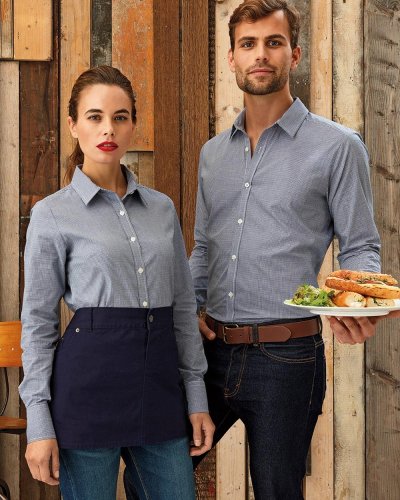 Men's Long Sleeve Microcheck Gingham Shirt
