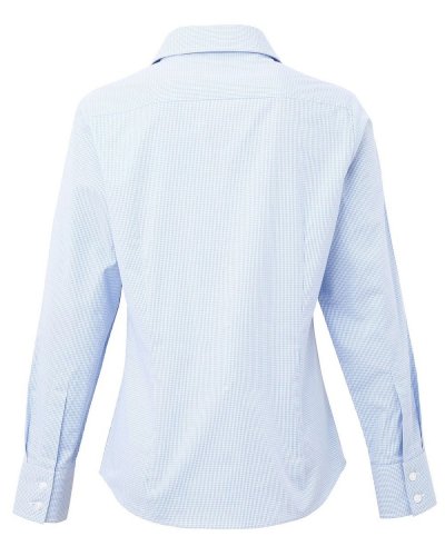Ladies' Long Sleeve Microcheck Gingham Shirt