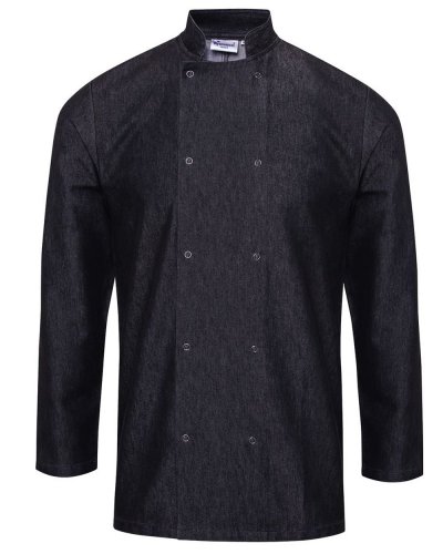 Denim Chef's Jacket Black denim
