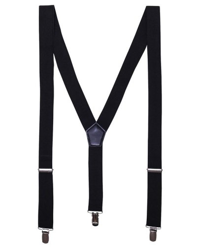 Clip on Trousers Braces Black