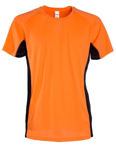 T-shirt maniche corte raglan Air Orange fluo/Black