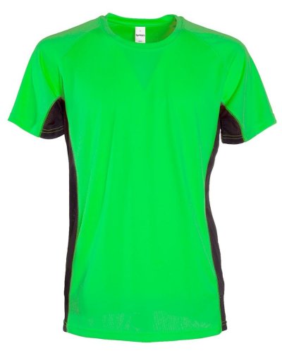 T-shirt maniche corte raglan Air Green fluo/Black