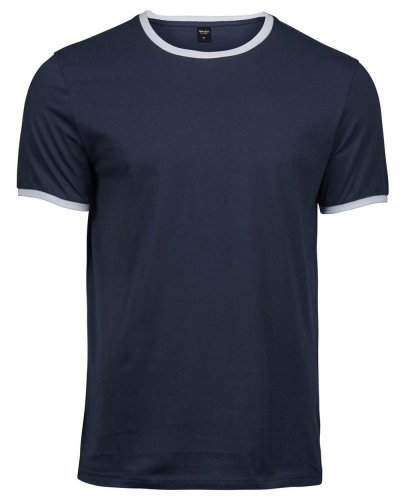 T-Shirt Ringer Tee - Uomo Navy/White