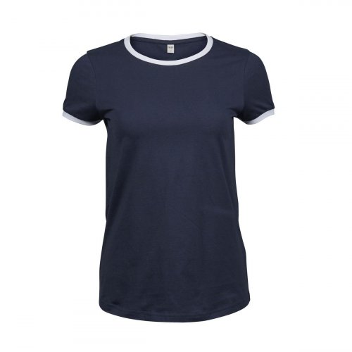 T-Shirt Ringer Tee - Donna Navy/White