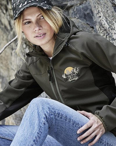 Ladies Hooded Lightweight Performance Softshell