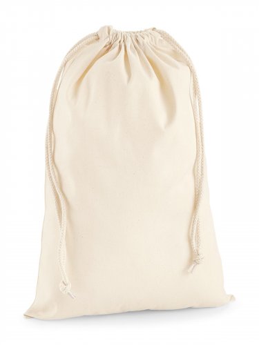 Premium Cotton Stuff Bag L Black