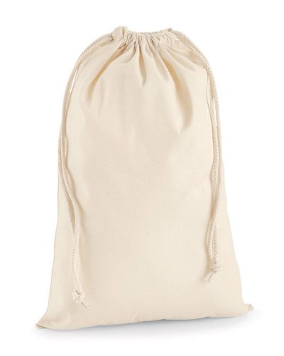 Premium Cotton Stuff Bag L Natural