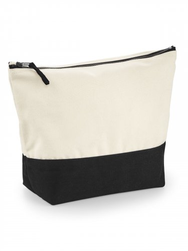 Dipped Base Canvas Accessory Bag L Natural/Black