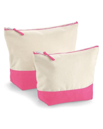 Dipped Base Canvas Accessory Bag L Natural/true pink