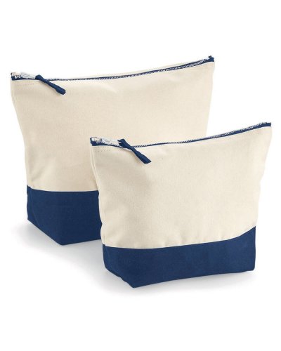 Dipped Base Canvas Accessory Bag M Natural/navy