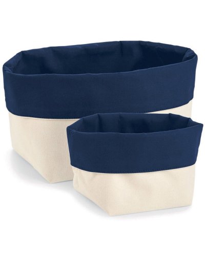 Reversible Canvas Organiser L Natural/navy