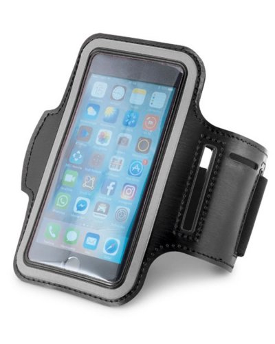 Bracciolo per smartphone in soft shell Nero