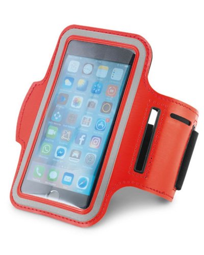 Bracciolo per smartphone in soft shell Rosso