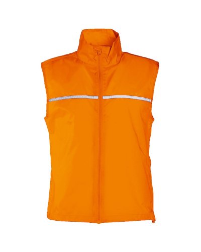Giacca smanicata antivento Runner Fluo Orange