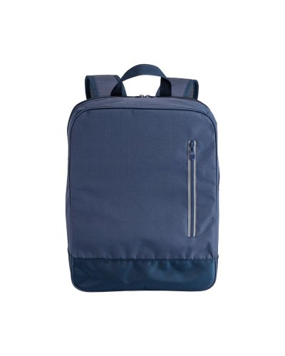 Zaino porta pc con tasca frontale catarifrangente Blu scuro