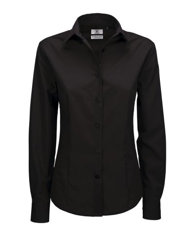 Camicia donna popeline maniche lunghe Smart Black