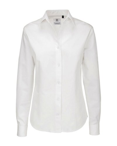 Camicia donna maniche lunghe sharp twill White