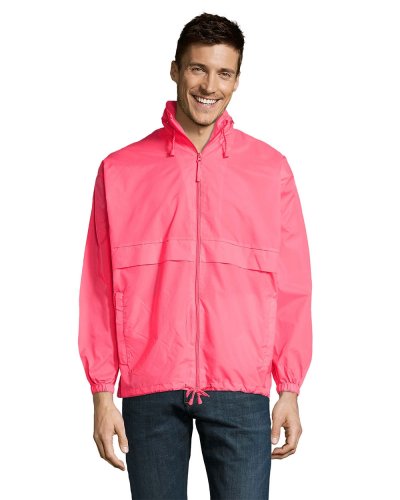 Giacca antivento unisex e impermeabile Rosa Fluo 2