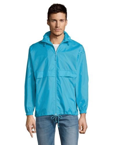 Giacca antivento unisex e impermeabile Blu Atollo