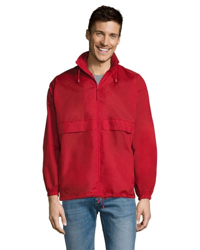 Giacca antivento unisex e impermeabile Rosso