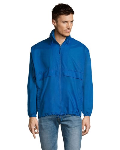 Giacca antivento unisex e impermeabile Blu Royal