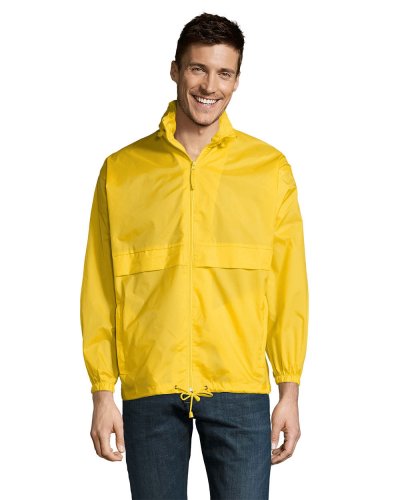 Giacca antivento unisex e impermeabile Giallo Oro