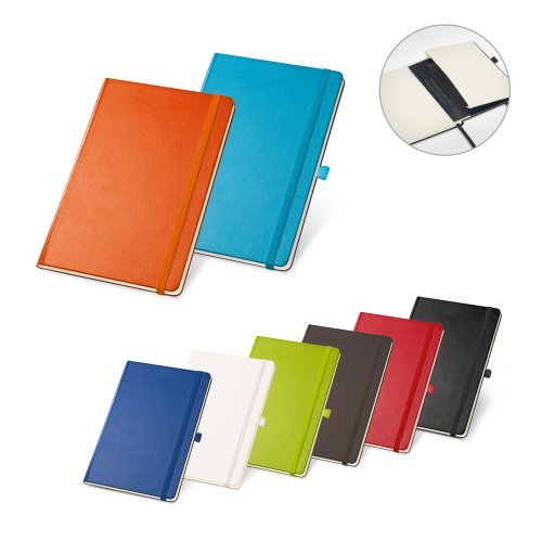 Block note A5 Rigido Multicolor in Similpelle 80 fogli Avorio