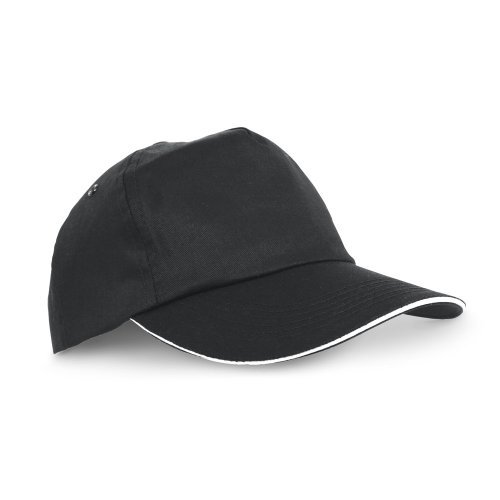 Cappellino 5 pannelli in poliestere, regolabile