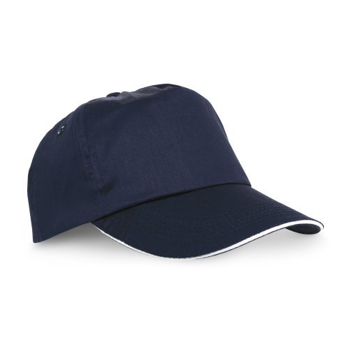 Cappellino 5 pannelli in poliestere, regolabile